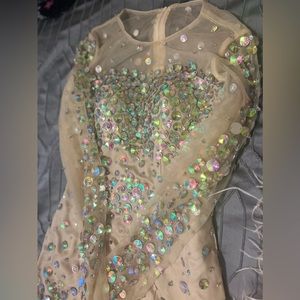 Gorgeous Champagne Gown . Size - Small . Only worn once .